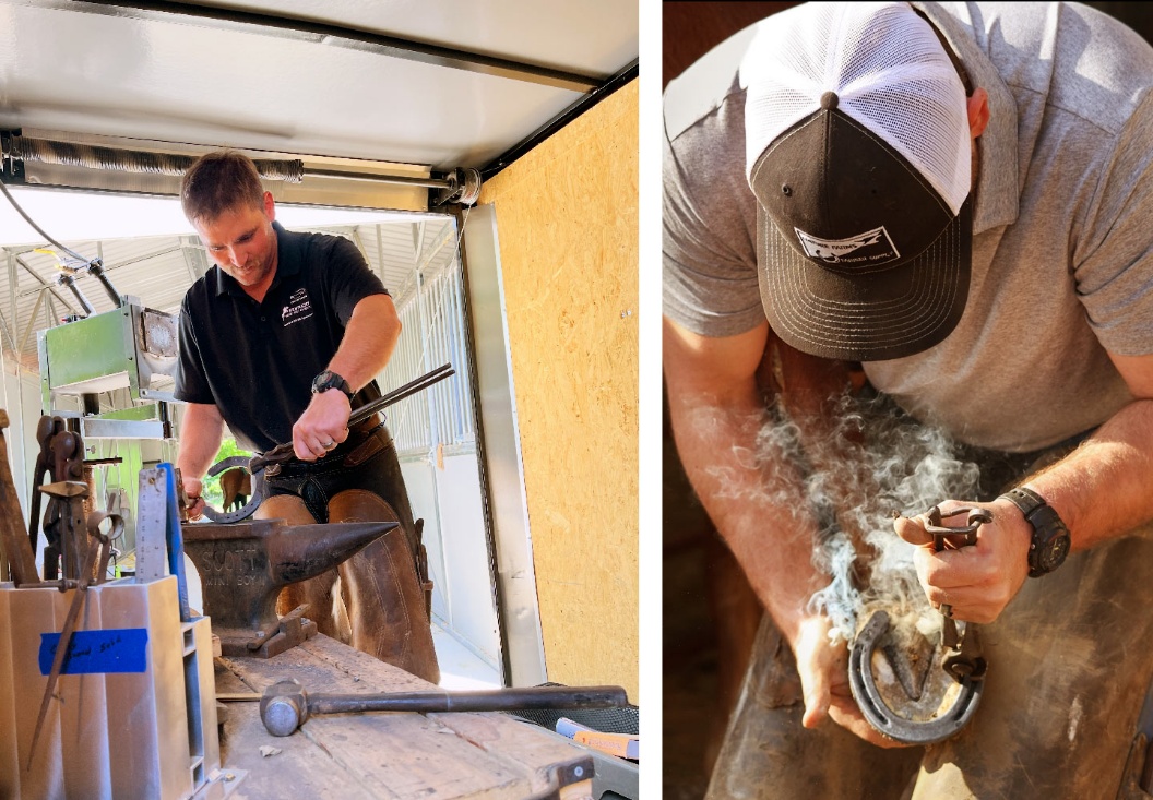 Farrier Cory Brown at work